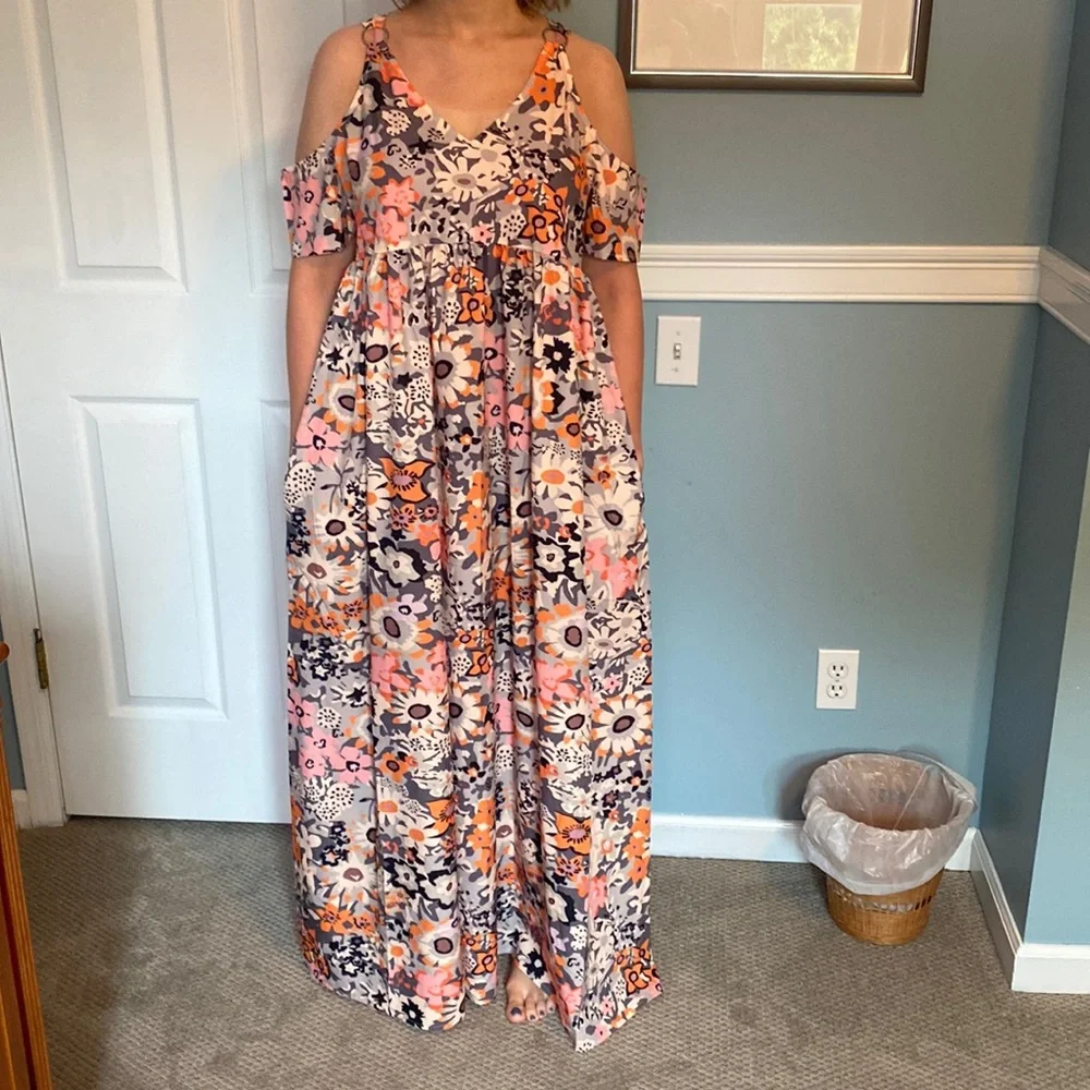 Summer Maxi Dress Tlora Plus big for XL - Picture 2 of 8